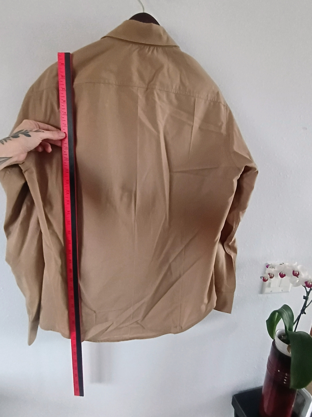 Men's Military-Style Khaki Shirt Jacket - Picture 7 of 9